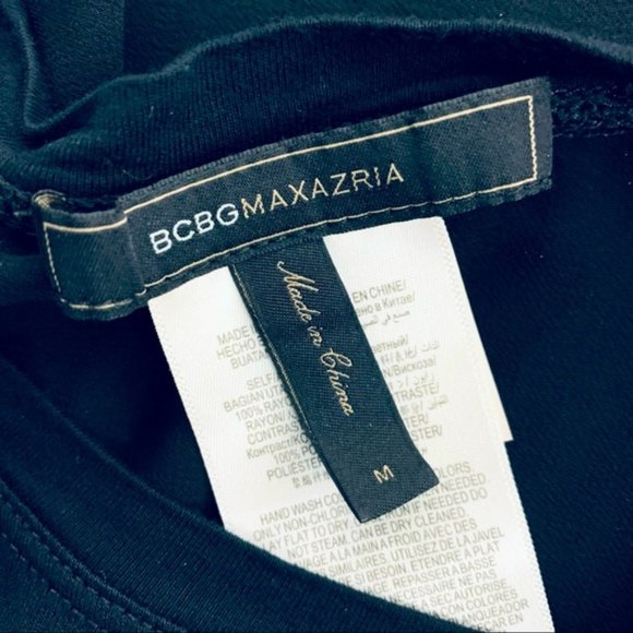 BCBGMAXAZRIA / Black Tank Top Sheer Panel / Medium - Picture 7 of 7